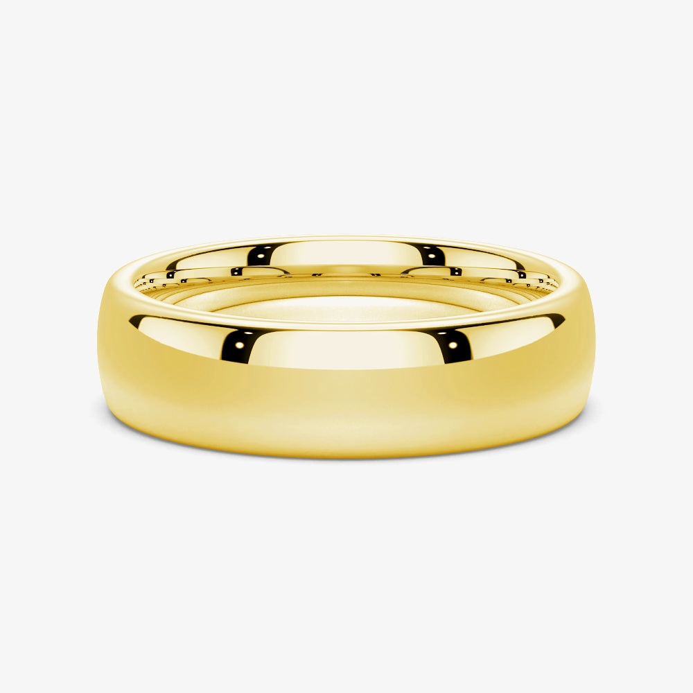 Vibrant Craft 6mm High Polished Finish Comfort Fit Men's Wedding Band