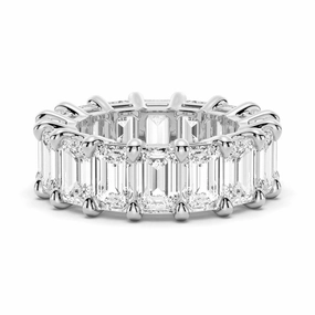 8.9 CT. Prong Set Emerald Cut Moissanite Eternity Wedding Band Urban Highlight Birthday gift