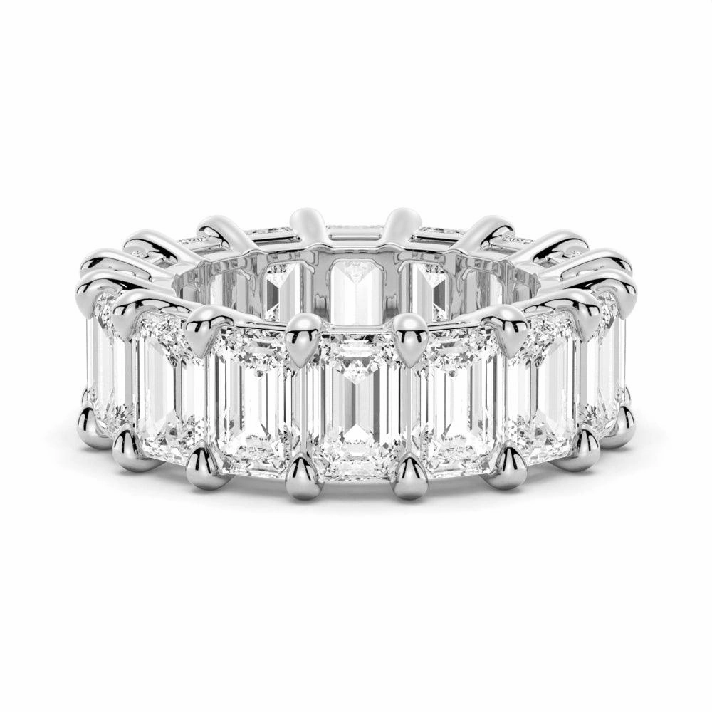 8.9 CT. Prong Set Emerald Cut Moissanite Eternity Wedding Band Urban Highlight Birthday gift