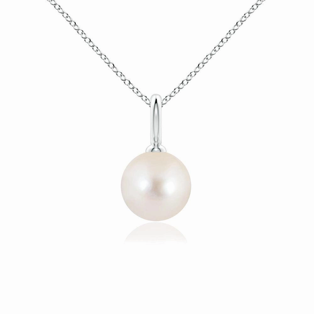 Style Essential Dainty Accent 8mm Classic Freshwater Cultured Pearl Solitaire Pendant