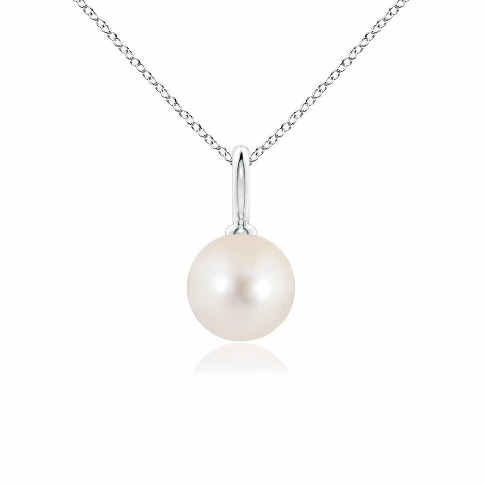 8mm Classic Freshwater Cultured Pearl Solitaire Pendant Effortless Style