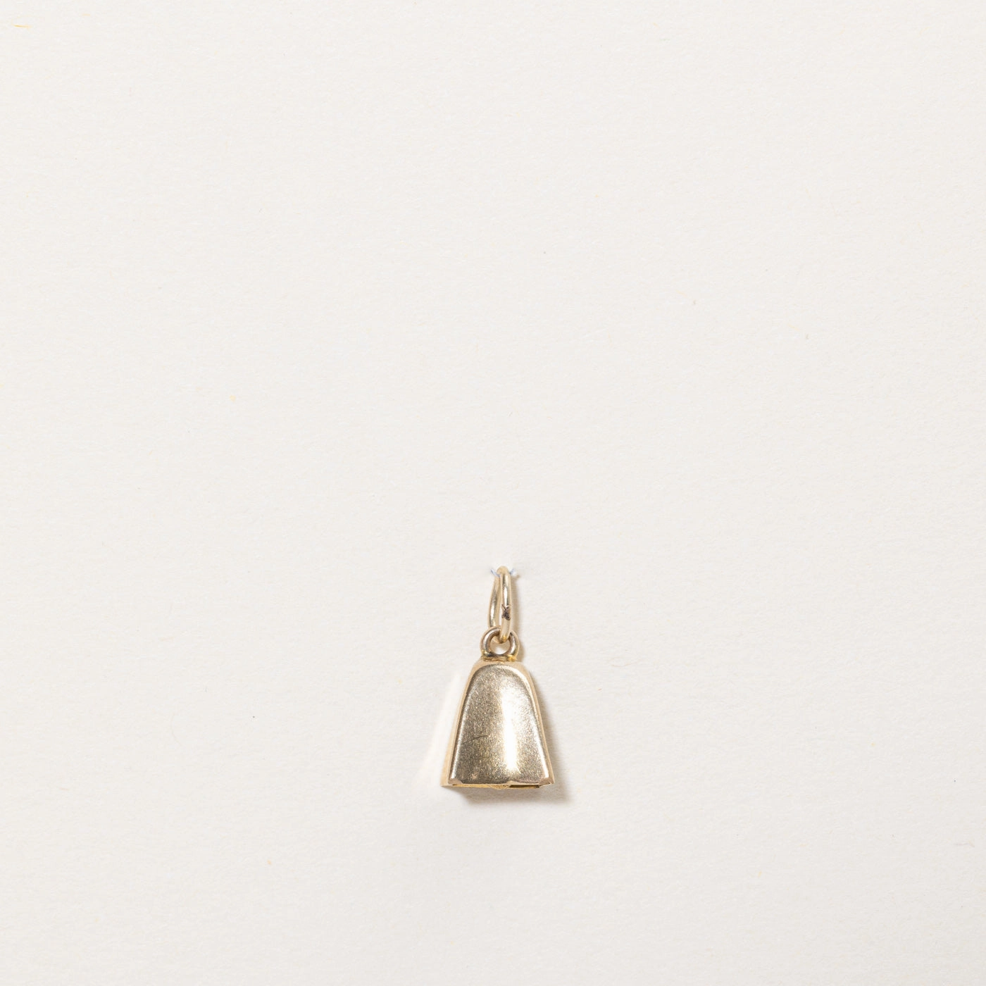 9k Yellow Gold Bell Charm Distinctive Shine Smooth Accent