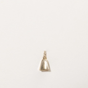 9k Yellow Gold Bell Charm Distinctive Shine Smooth Accent