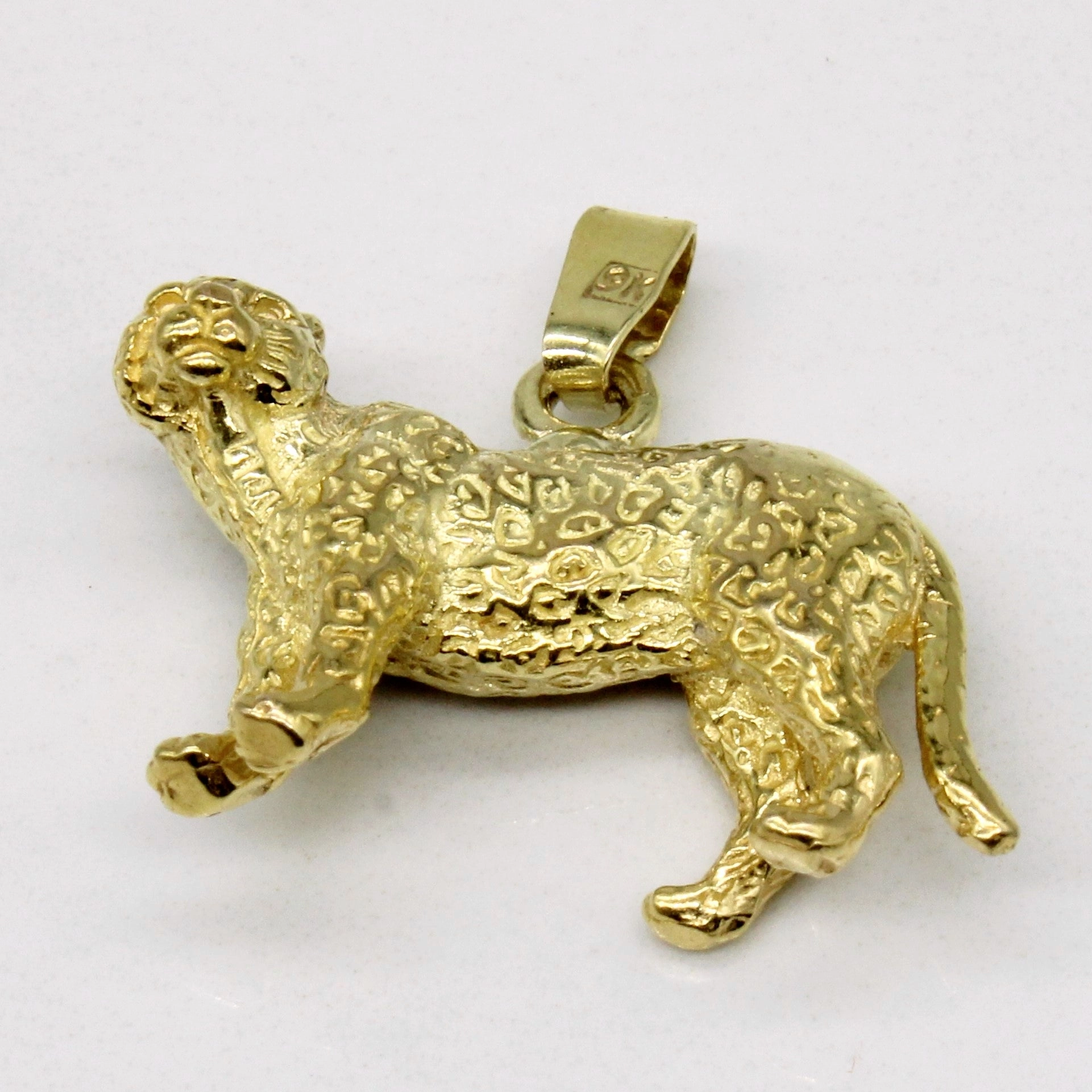 9k Yellow Gold Cheetah Charm Birthday Surprise Bright Radiance