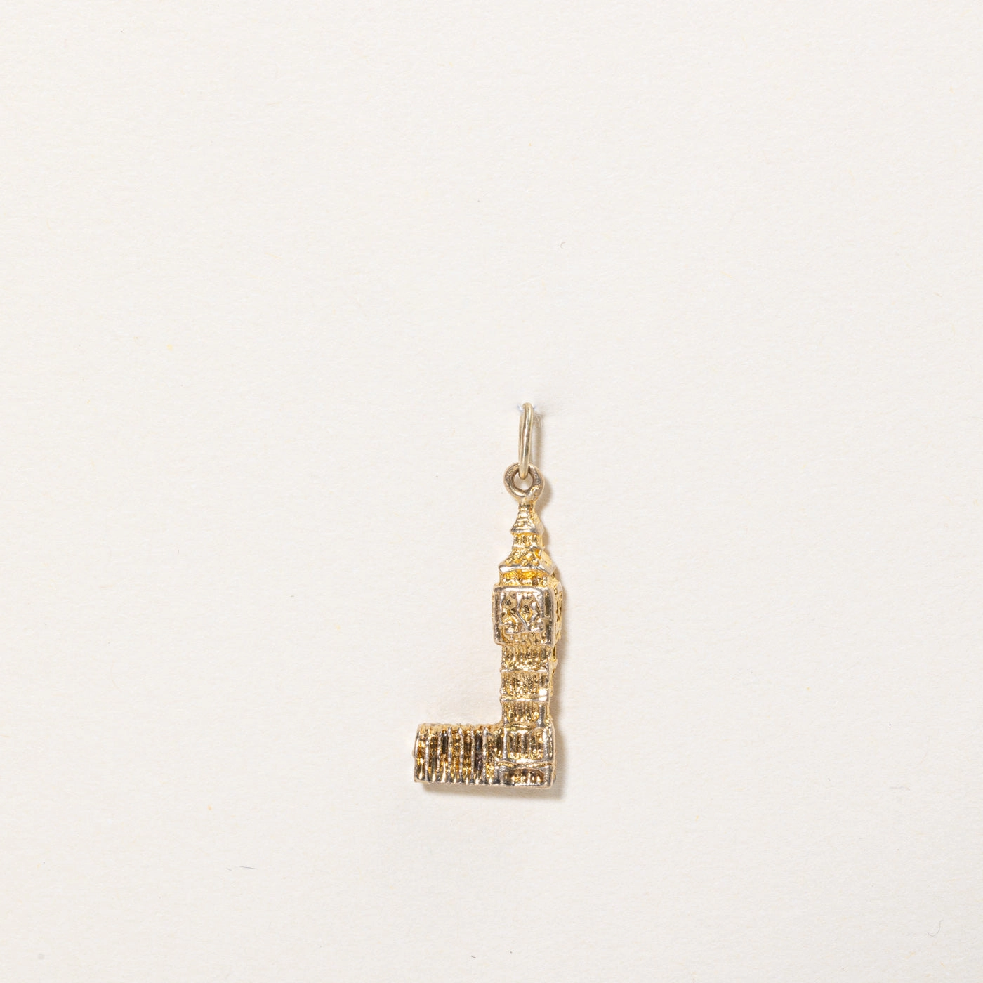 9k Yellow Gold London Clocktower Charm Clean Style