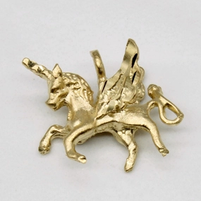 9k Yellow Gold Unicorn Charm Bold Spark Formal Night
