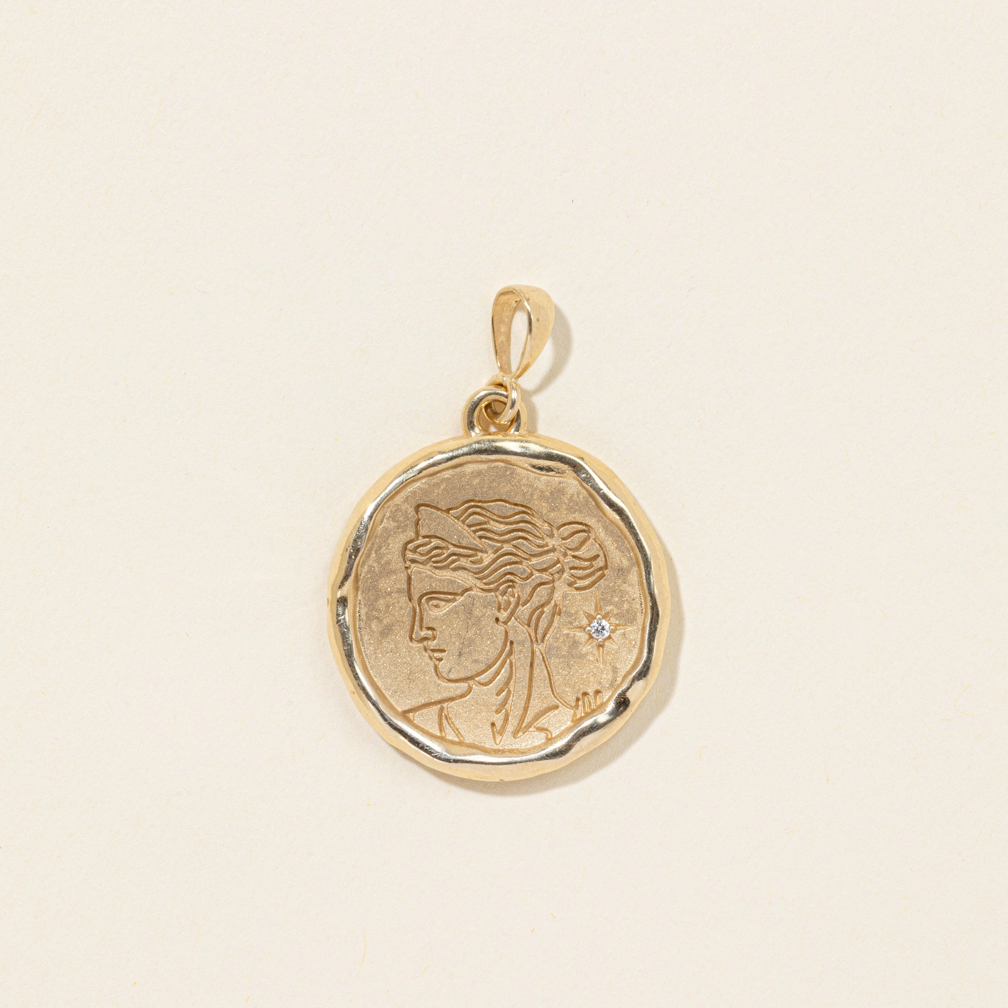 'Common Era' 14k Artemis Goddess of Wild Things Pendant Flawless Radiance