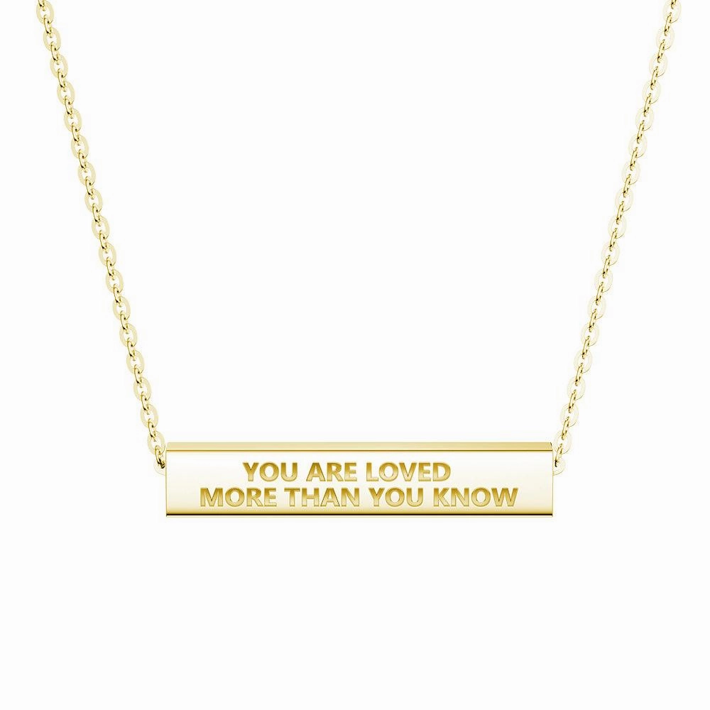 "You Are Stronger Than You Think" Minimalist Necklace Perfect Gift Bright Finish