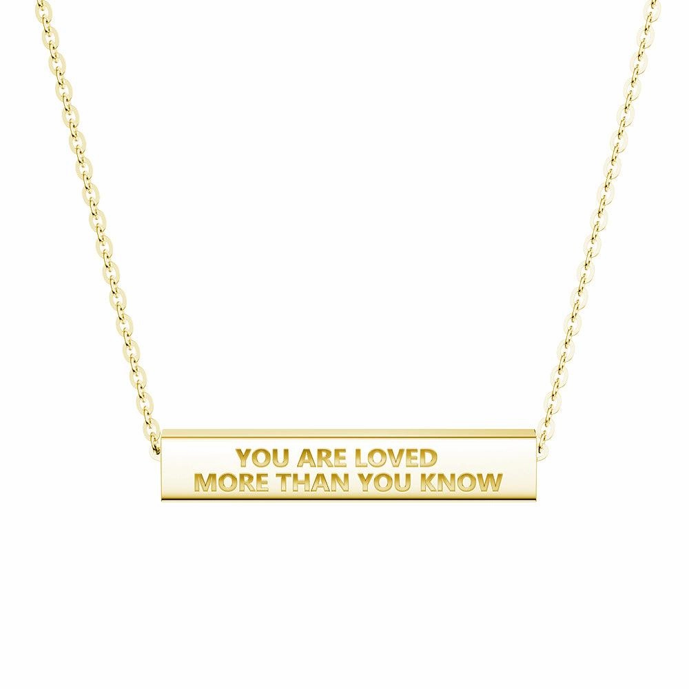 "You Are Stronger Than You Think" Minimalist Necklace Romantic Present Stylish Contour