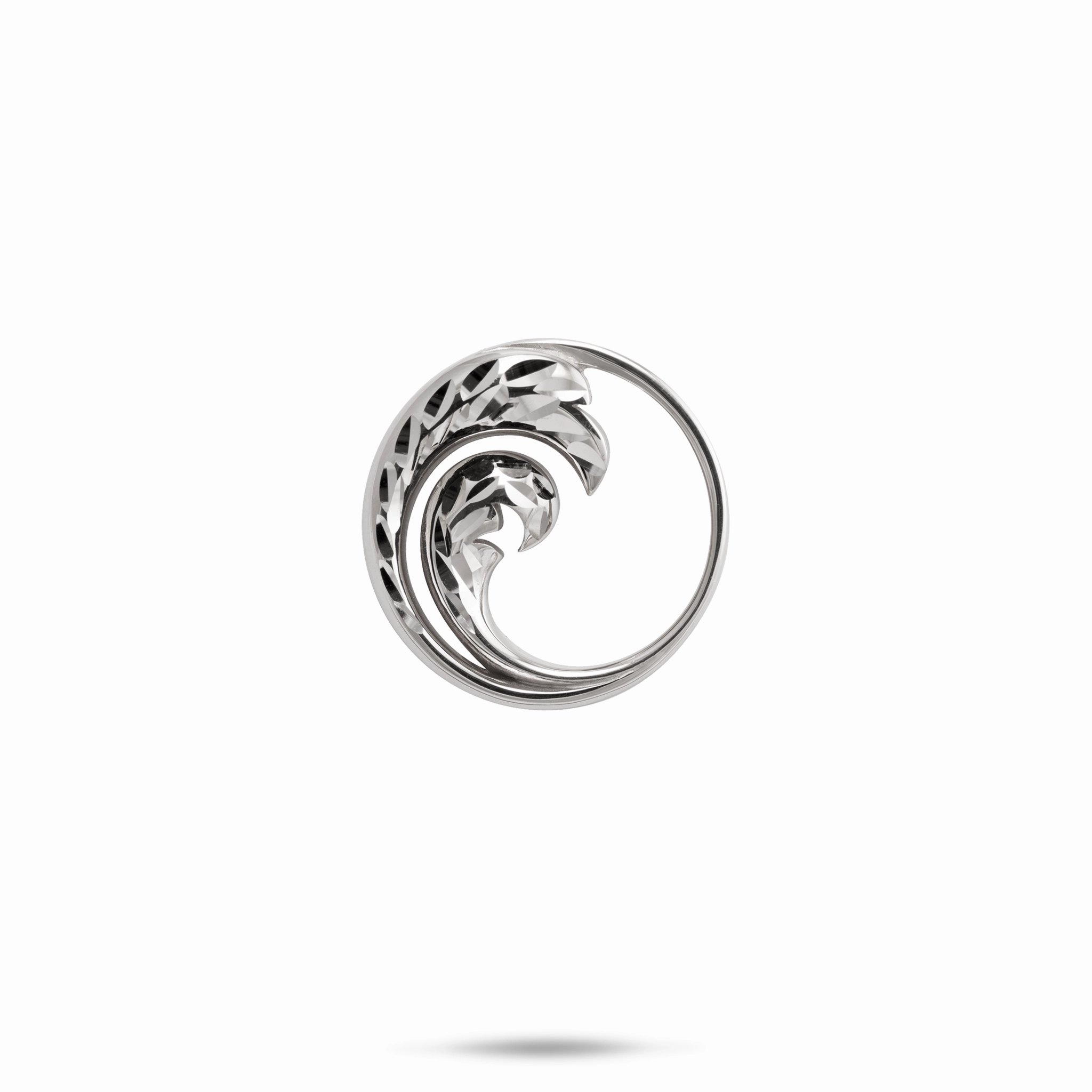 Everyday Wear Classic Beauty Nalu Pendant in White Gold - 18mm