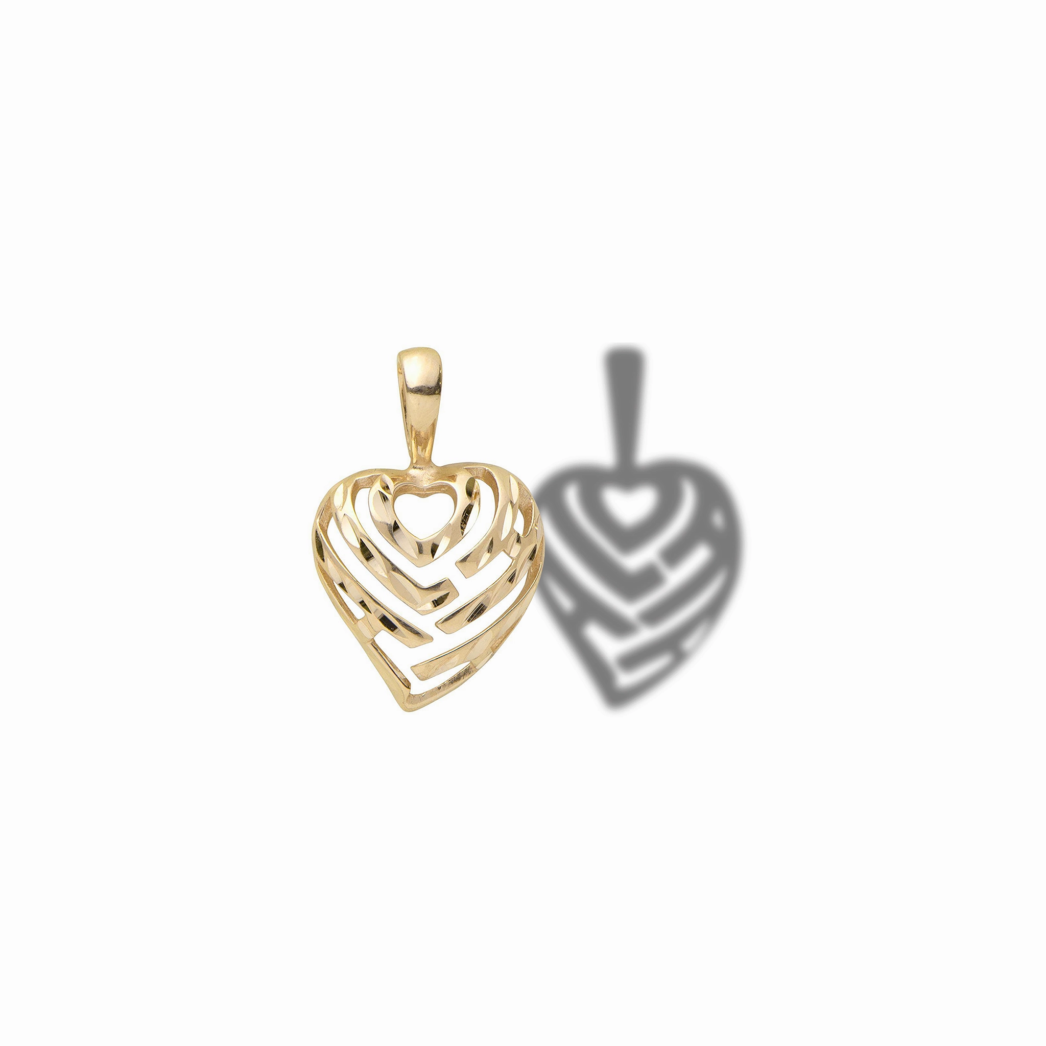 Aloha Heart Pendant in Gold - 12mm Graduation Day