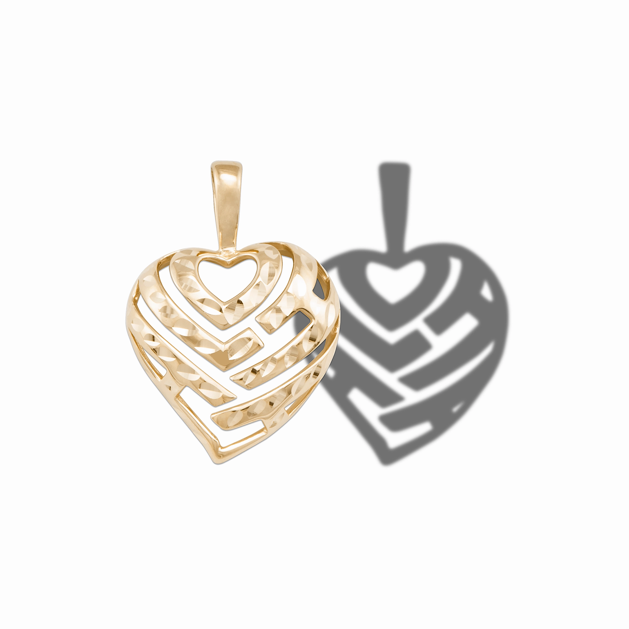 Aloha Heart Pendant in Gold - 18mm Allure Touch