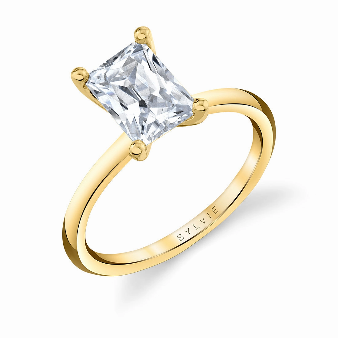 Beach Vibes Bold Designs Amelia - 14K Yellow Gold Radiant Cut Engagement Ring