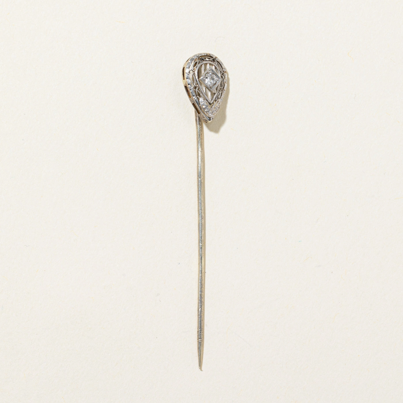 Antique Old European Cut Diamond Pin | 0.07ct Comfort Style