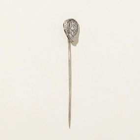 Antique Old European Cut Diamond Pin | 0.07ct Comfort Style