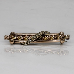 Classic Attire Antique Pearl Twist Brooch