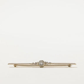 Breezy Look Subtle Edge Antique Single Cut Diamond Brooch | 0.03ct
