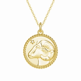 Aries Constellation Lab Grown Diamond Birthstone Pendant Necklace Luxury Tone Daily Layer