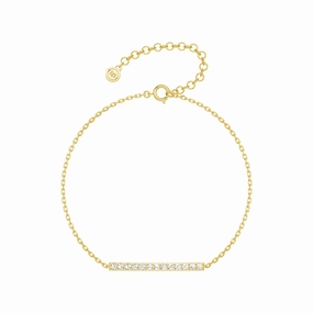 Linear Lab Grown Diamond Bar Bracelet Editorial Look Opulent Look