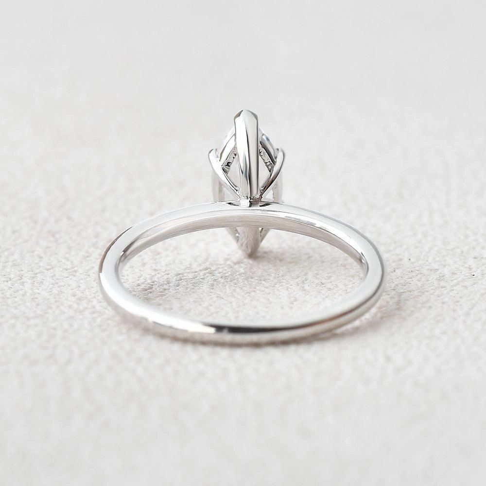 Fresh Style 1.0ct Marquise Moissanite Classic Solitaire Ring
