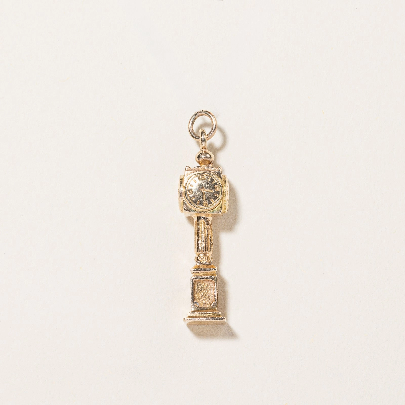 Elegant Gem Classic Outfit Birks' 10k Yellow Gold Clock Charm