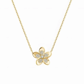 Botanical Layered Bloom Necklace Evening Detail Contemporary Accent