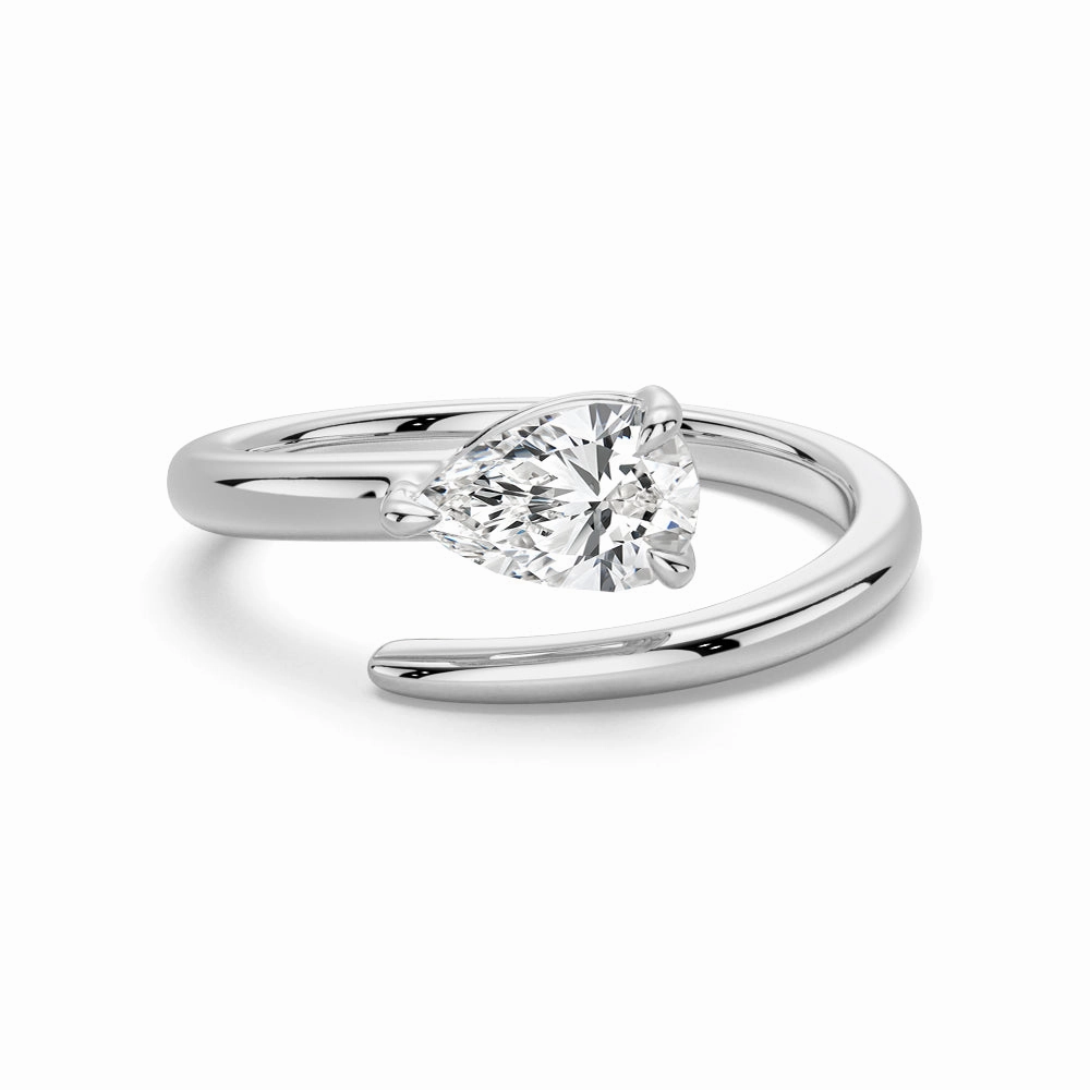 Versatile Charm Refined Classic Pear Shaped Lab Grown Diamond Promise Ring