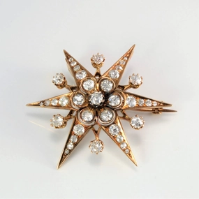 Stunning Victorian Star Brooch/Pendant | 3.46ctw | Fashion Layer Vibrant Glam