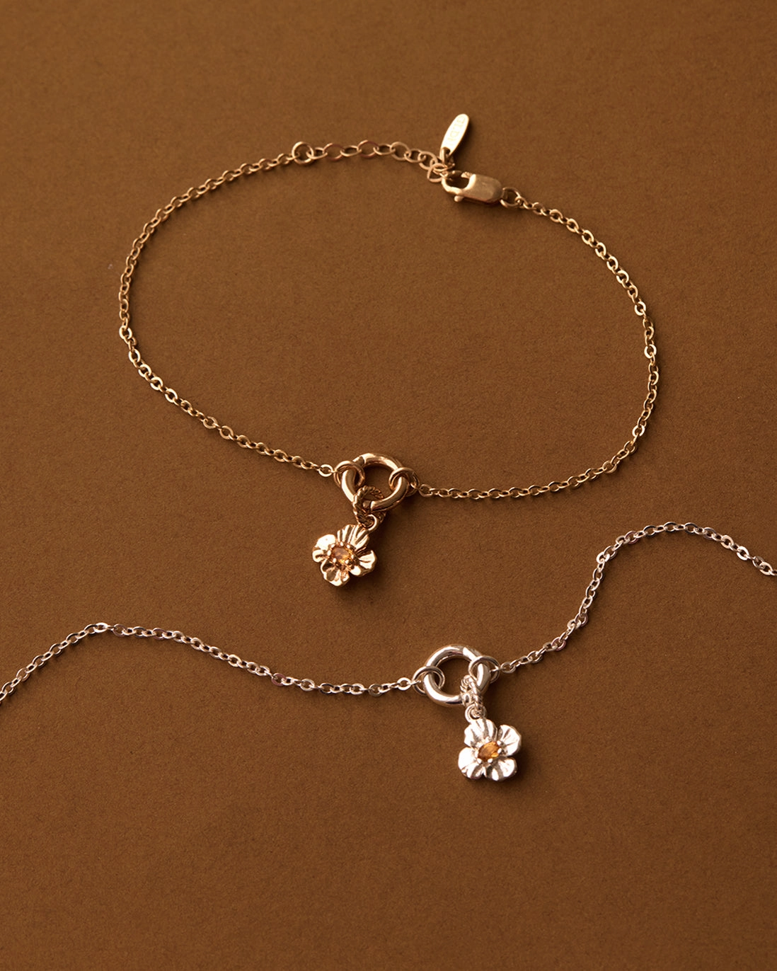 Timeless Fashion California Poppy Charm Bracelet