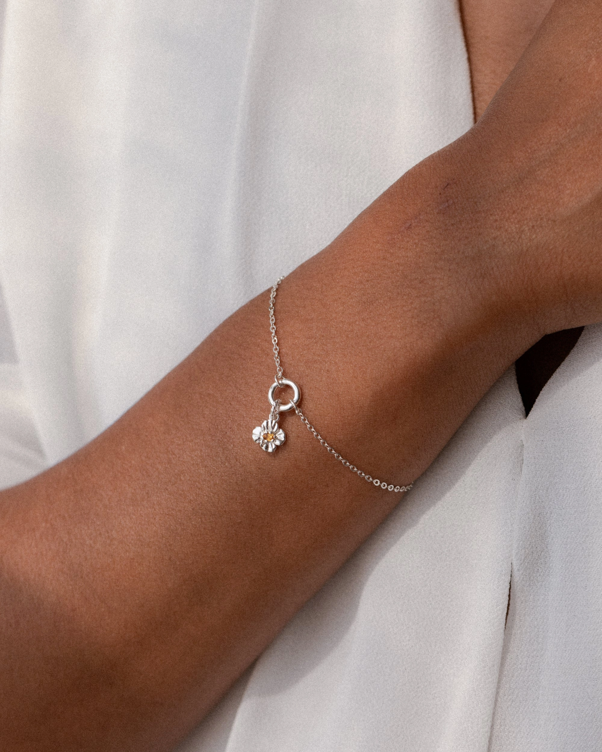 California Poppy Charm Bracelet Outdoor Light