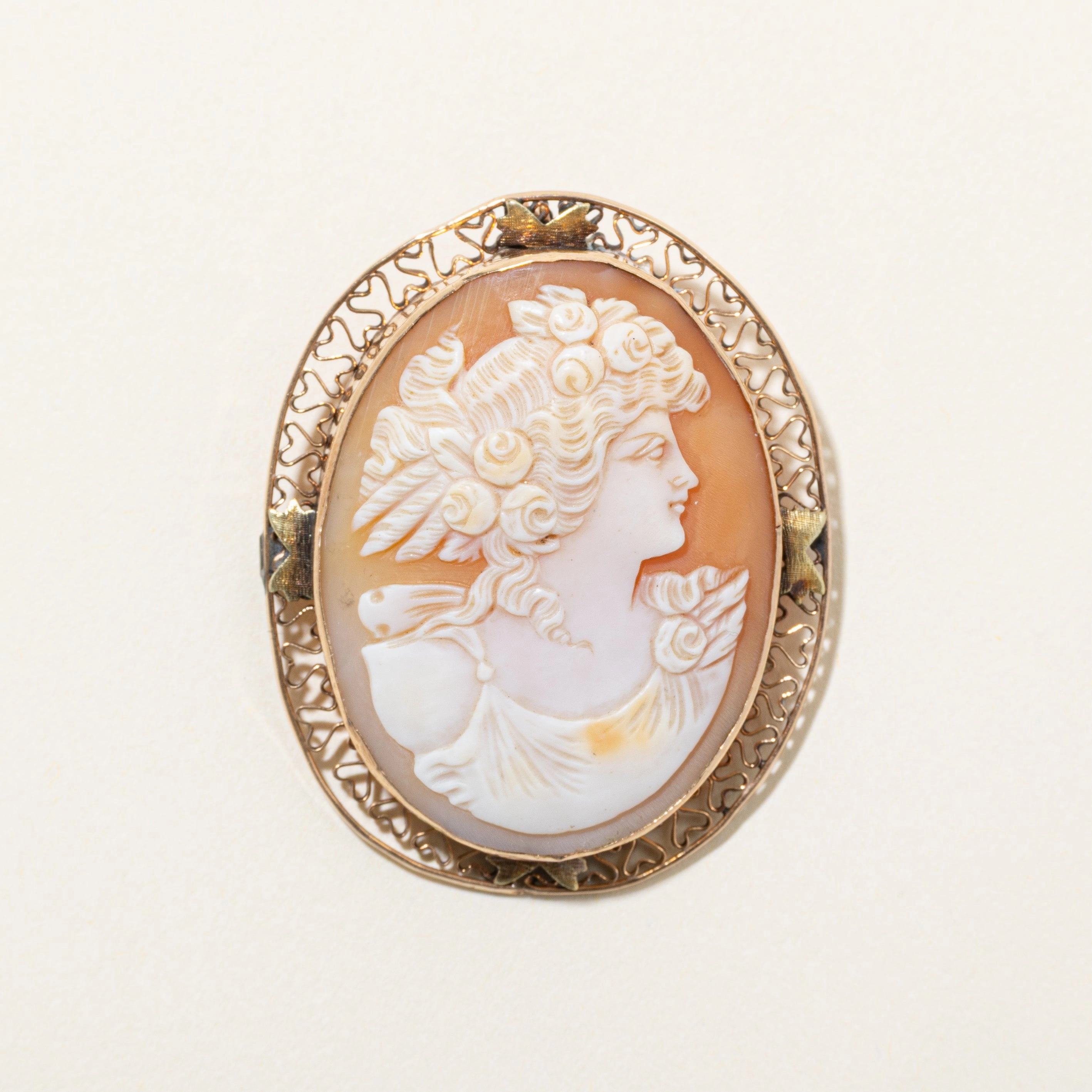 Cameo Sea Shell Convertible Pendant to Brooch | 26.00ct Handcrafted Form Stylish Touch