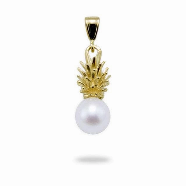 Power Look Fresh Form Pick A Pearl Pineapple Pendant in Gold