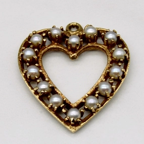 Pearl Heart Charm Enchanted Edge Romantic Date