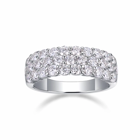 Flawless Radiance 1.86 Carat Luxurious 31 Stone Ring Band | S925 | Moissanite