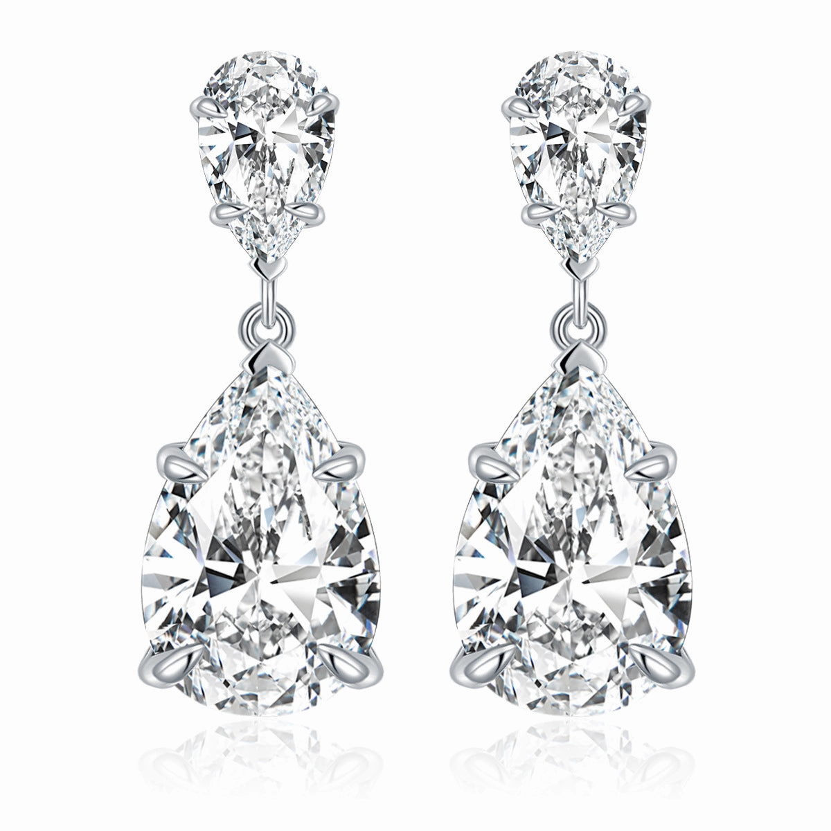 7 Carat Pear Cut Elegant Earrings | S925 | Moissanite Versatile Design Refined Gift