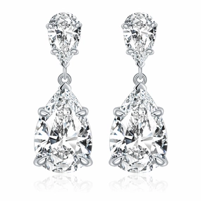 7 Carat Pear Cut Elegant Earrings | S925 | Moissanite Versatile Design Refined Gift