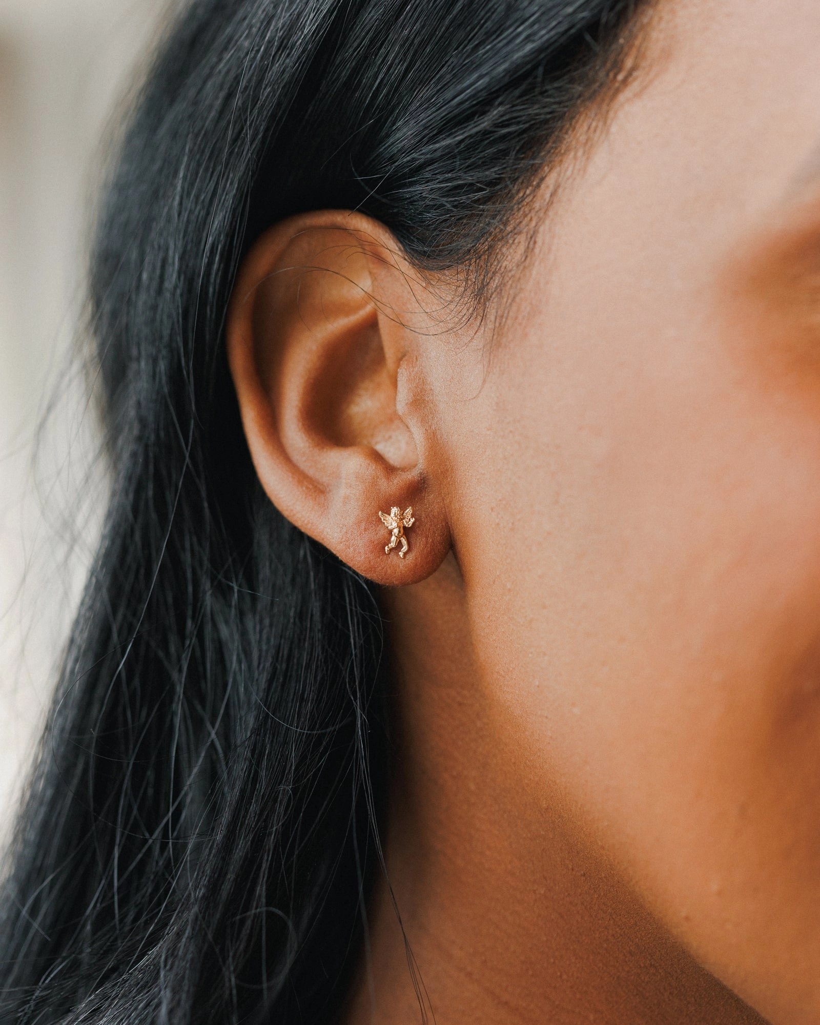 Winter Piece Cherub Studs