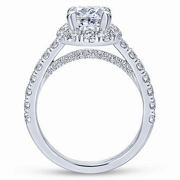 Event Jewelry Bold Present Large Oval Halo Diamond Ring 1.15 Cttw 14K White Gold  375A