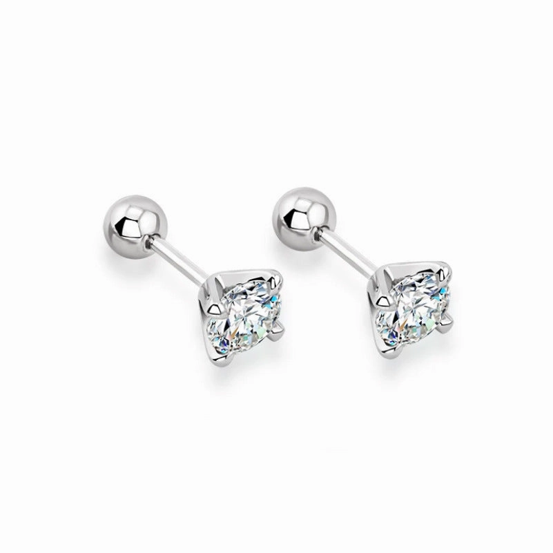 Bridal Collection Moissanite 4 Claw Earrings S925