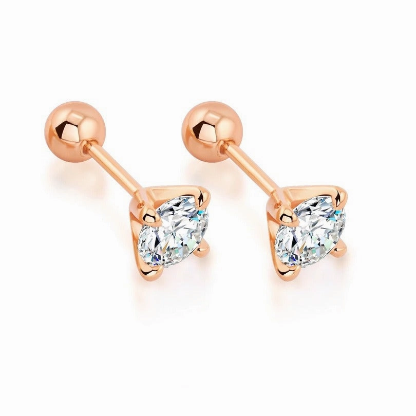 Moissanite 4 Claw Earrings S925 Everyday Fashion