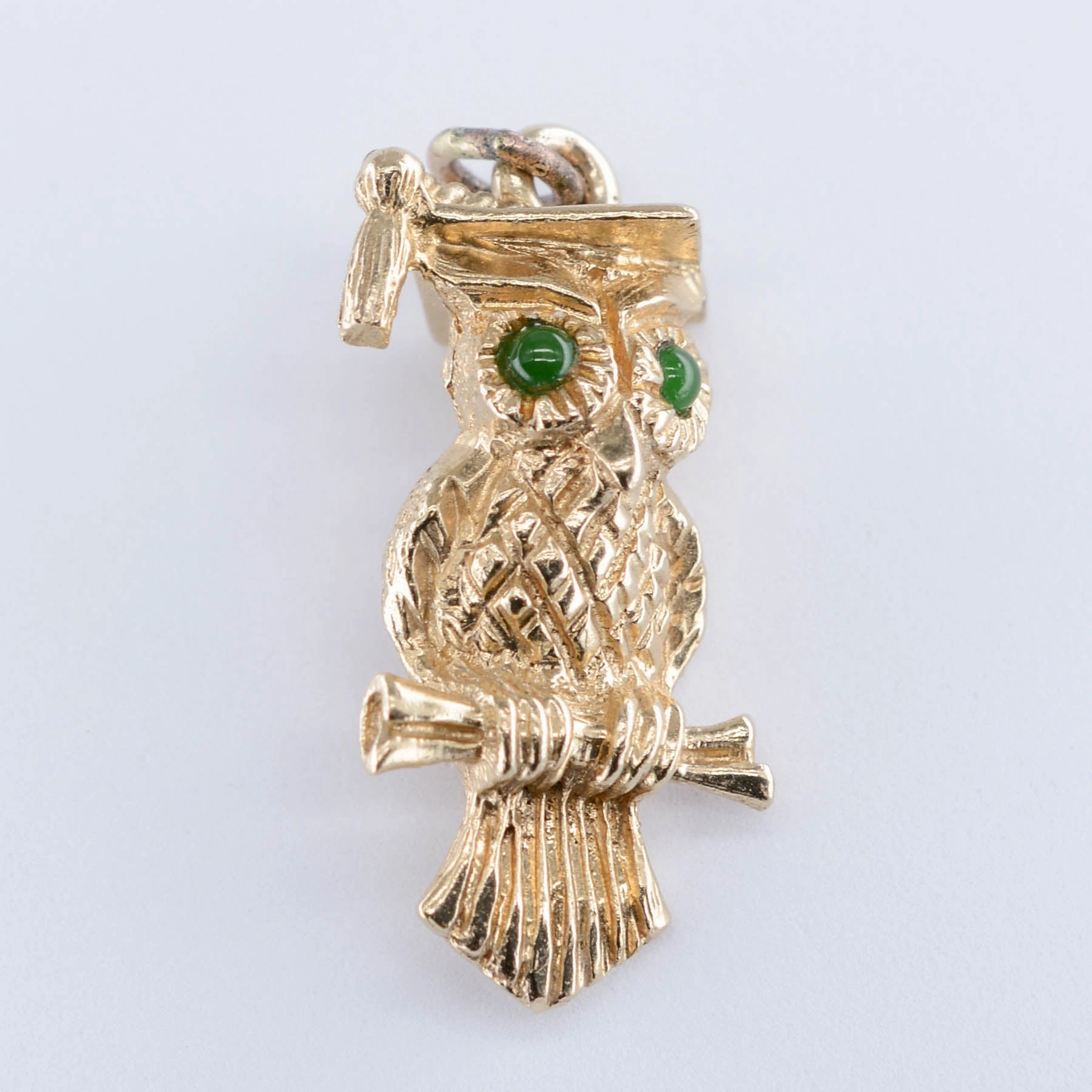 Fashionable Shine All Time 14k Graduation Owl Charm