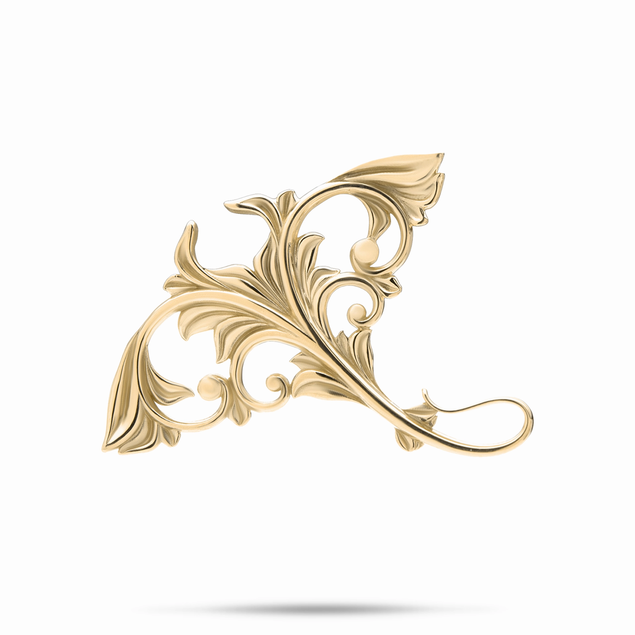 Polished Surface Top Pick Living Heirloom Manta Ray Pendant in Gold - 35mm