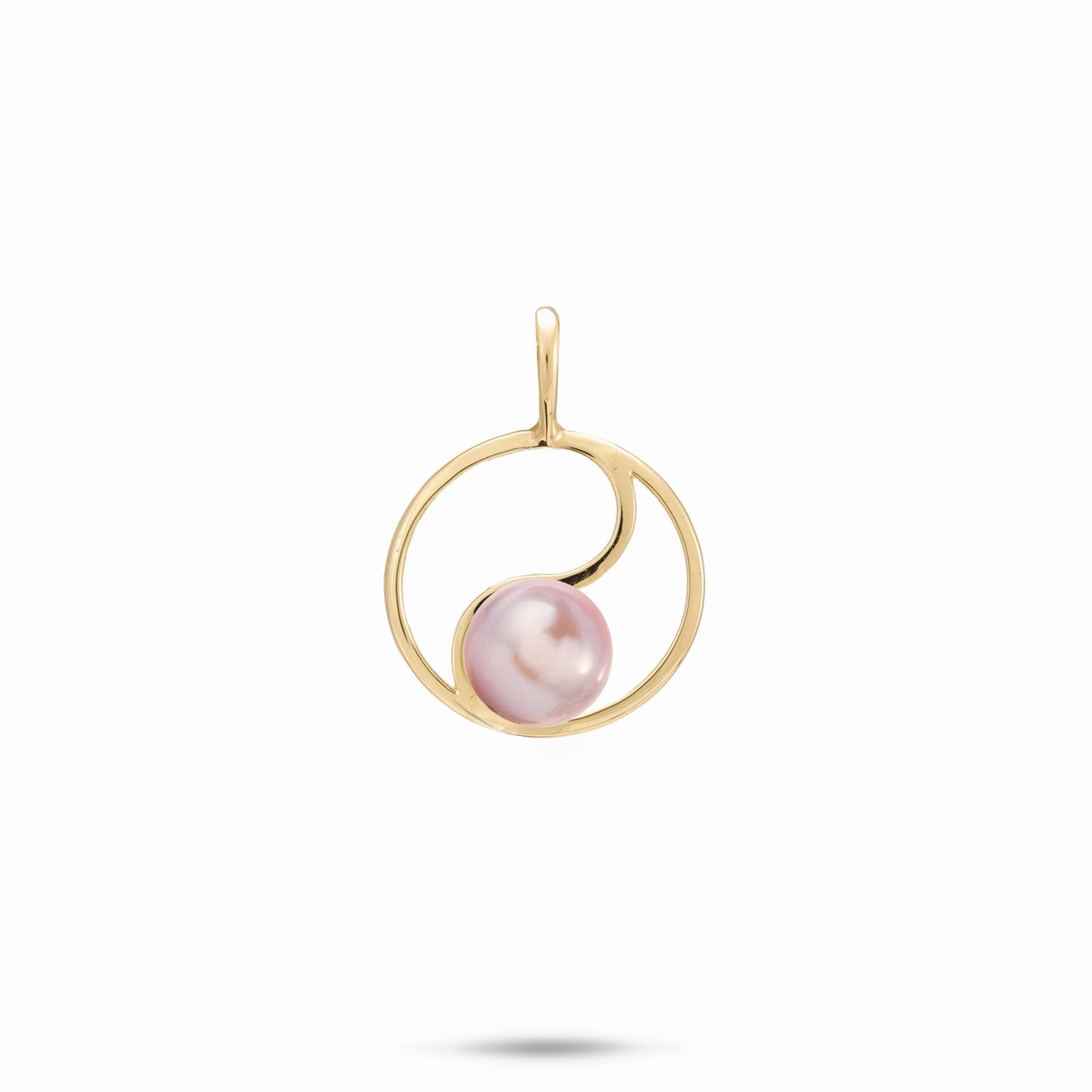 Pick A Pearl Yin Yang Pendant in Gold - 15mm Stylish Choice
