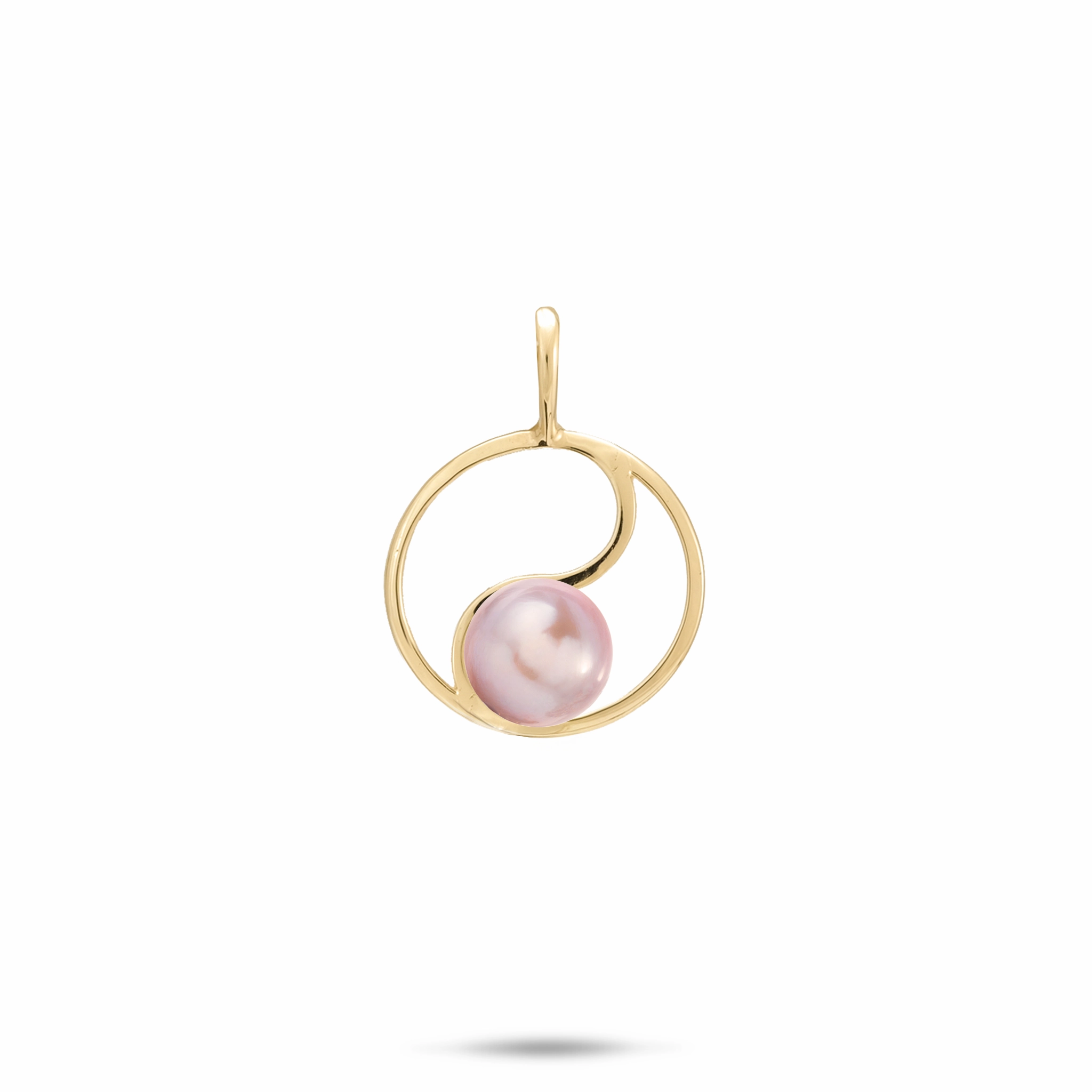 Pick A Pearl Yin Yang Pendant in Gold - 15mm Refined Touch Luminous Look