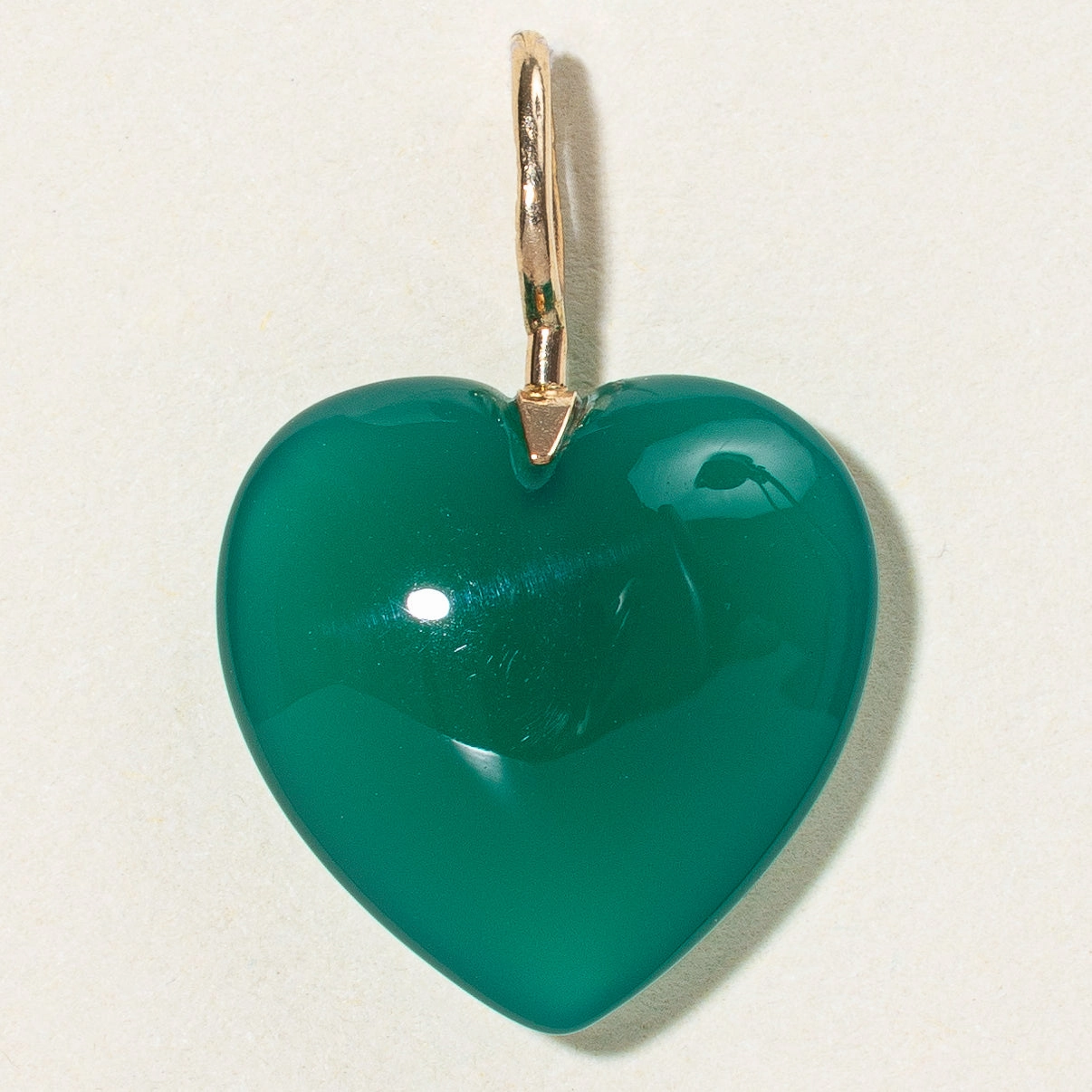 Chrysoprase Heart Charm | 8.50ct | Monochrome Fit