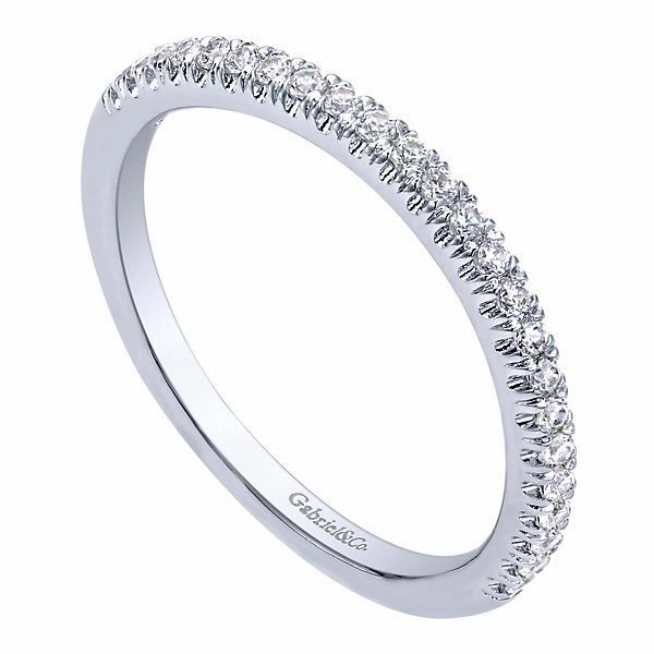 Slightly Contoured Pave Diamond Band .17 Cttw 14K Gold 306B Sparkling Object
