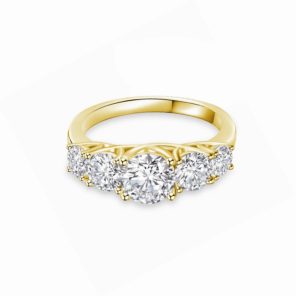 Natural Fit Everyday Glow Classic Five Stone Anniversary Band