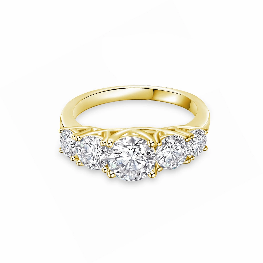 Seasonal Look Classic Five Stone Anniversary Band