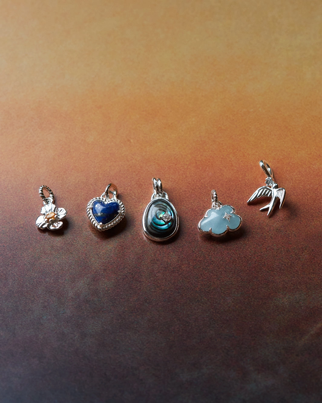 Premium Jewelry Feminine Accent Mementos Charm Set