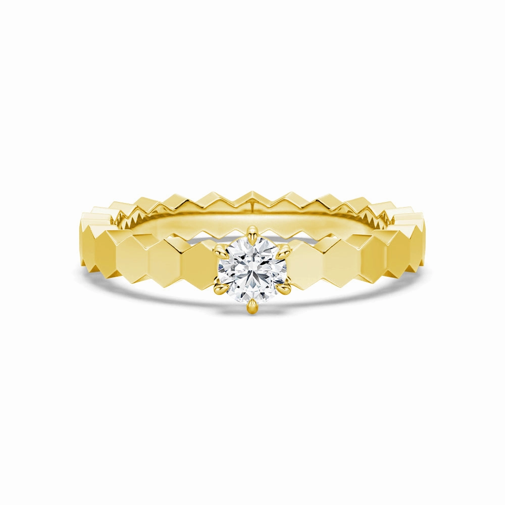 Geometric Lab Grown Diamond Promise Ring Seasonal Finish Modern Fit